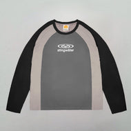 Moses Panelled Long Sleeve T-Shirt Black/Gray