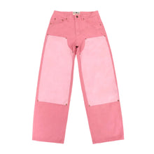 Load image into Gallery viewer, Suede Double Knee Jeans Pink
