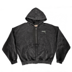 Western Crisis Zip Up Hoodie Black
