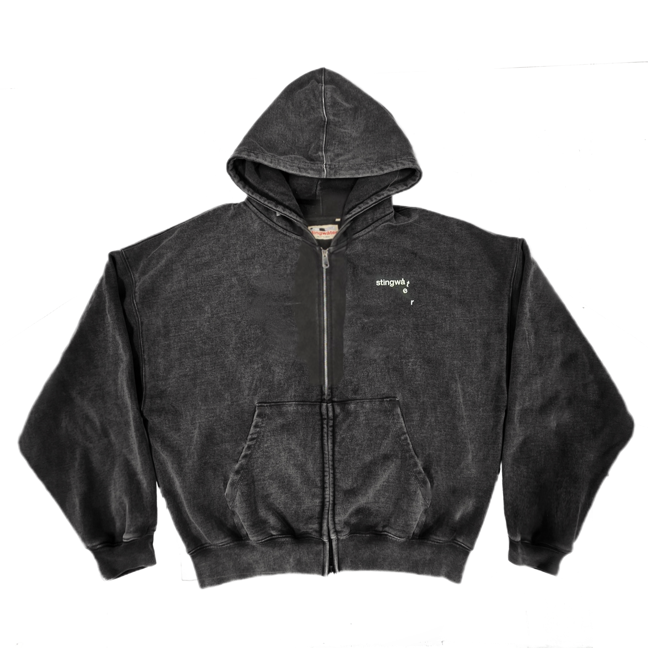 Western Crisis Zip Up Hoodie Black
