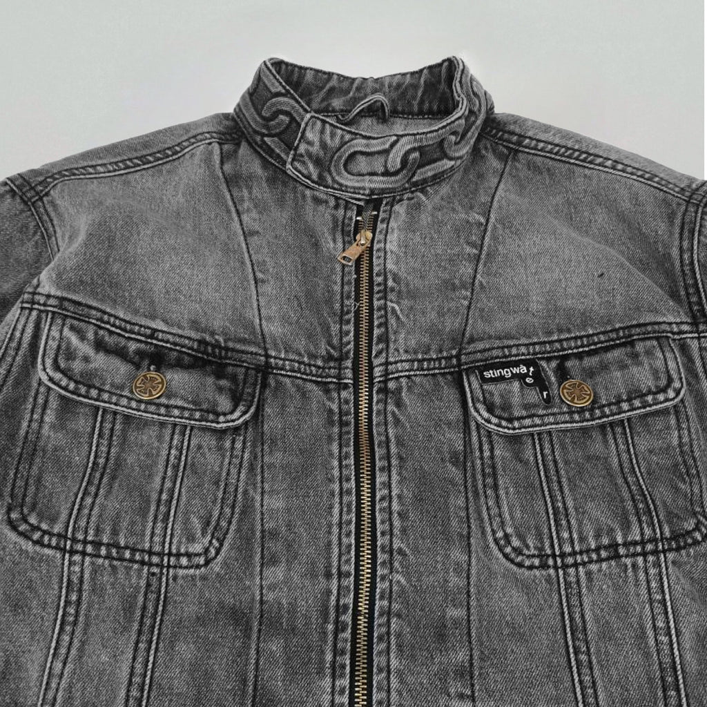 Neck Chain Jacket Acid Black