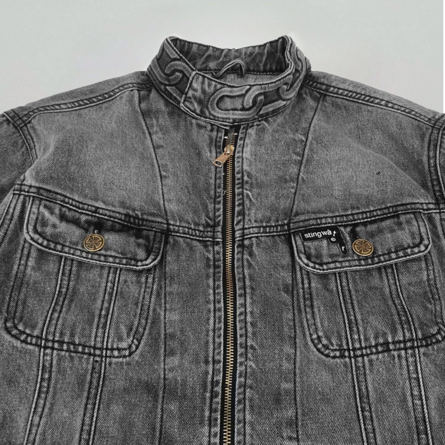 Neck Chain Jacket Acid Black