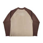Moses Paneled Long Sleeve T-Shirt Brown