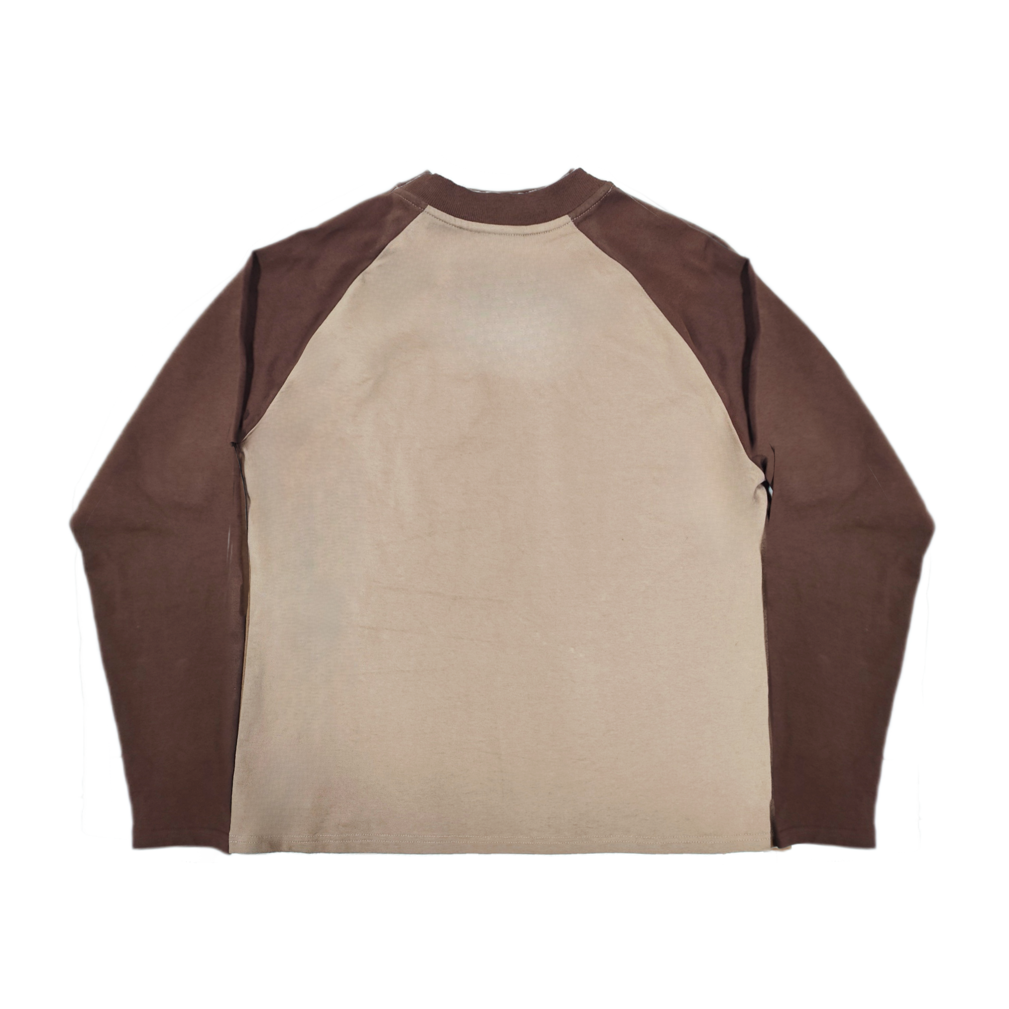 Moses Paneled Long Sleeve T-Shirt Brown