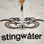 Stingwater Moses Full Zip Hoodie White