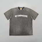 Stinger logo Acid Washed T-Shirt Gray