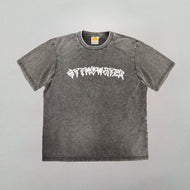 Stinger logo Acid Washed T-Shirt Gray