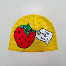 Load image into Gallery viewer, V Speshal Organic Strawberry Beanie Yellow Stripes
