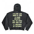 Western Crisis Zip Up Hoodie Black