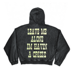 Western Crisis Zip Up Hoodie Black