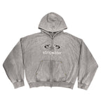 Moses Zip Up Hoodie Acid Gray