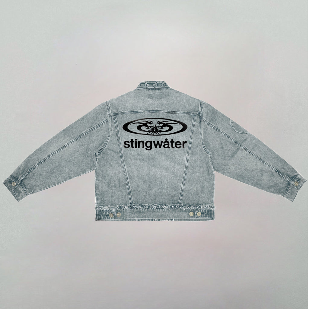 Neck Chain Jacket Vintage Blue