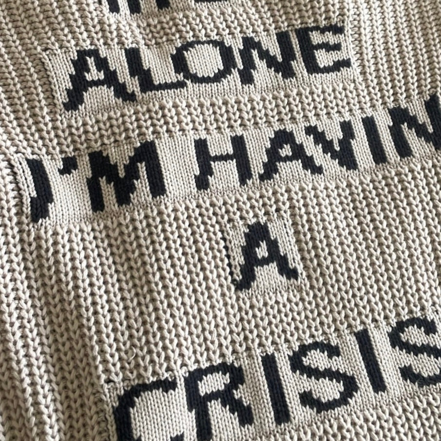 Stingwater Crisis Ribbed Knit Sweater Oatmeal