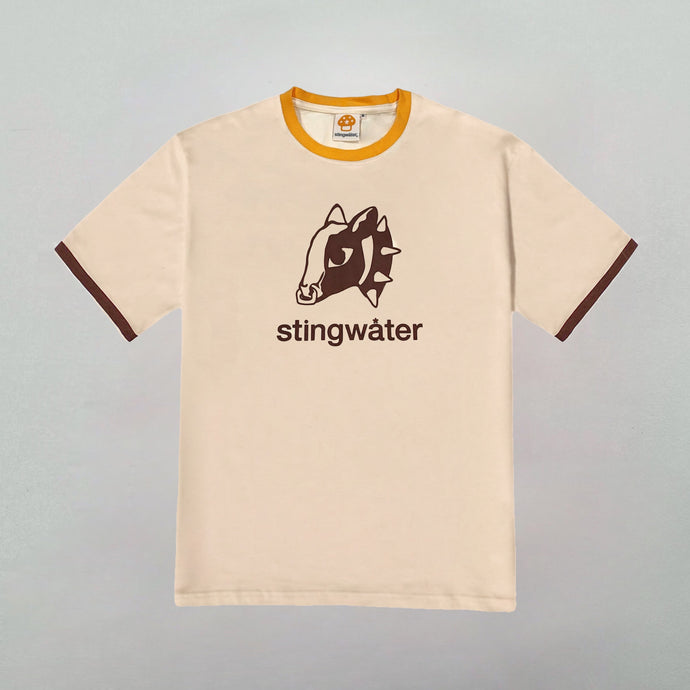 Cow Head Ringer T-Shirt Off White