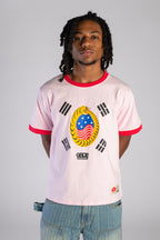 Infinity Tiger T-Shirt Pink Ringer