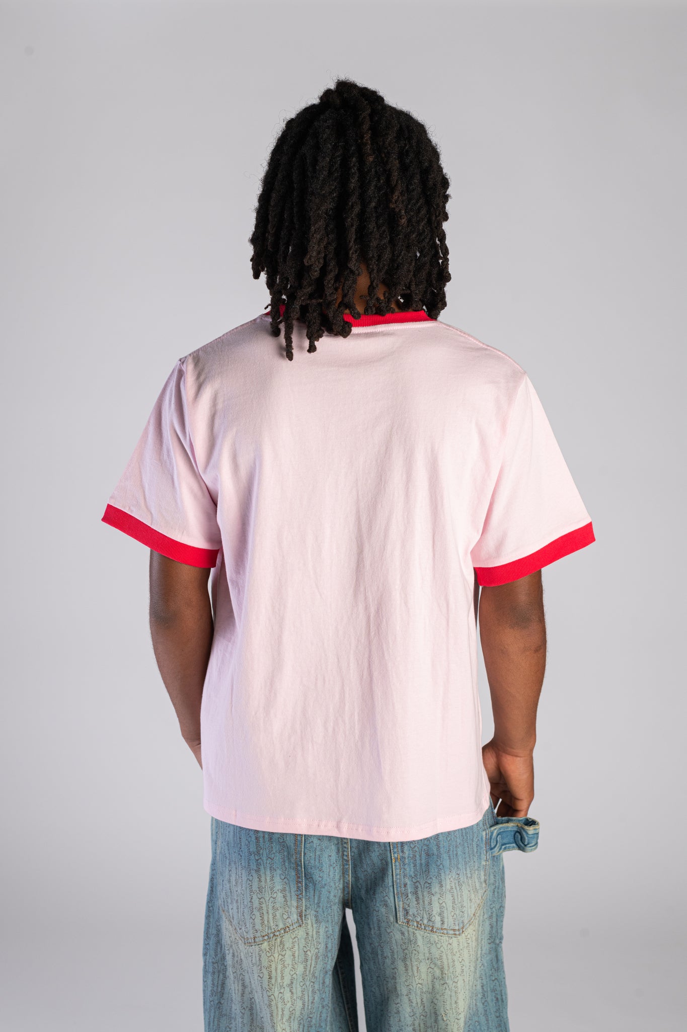 Infinity Tiger T-Shirt Pink Ringer