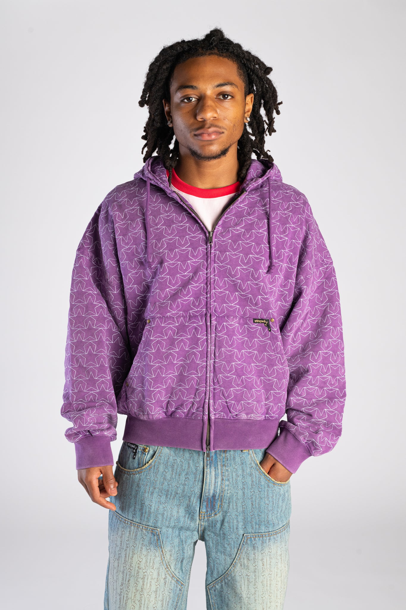 All Star Zip Up Hoodie Acid Purple