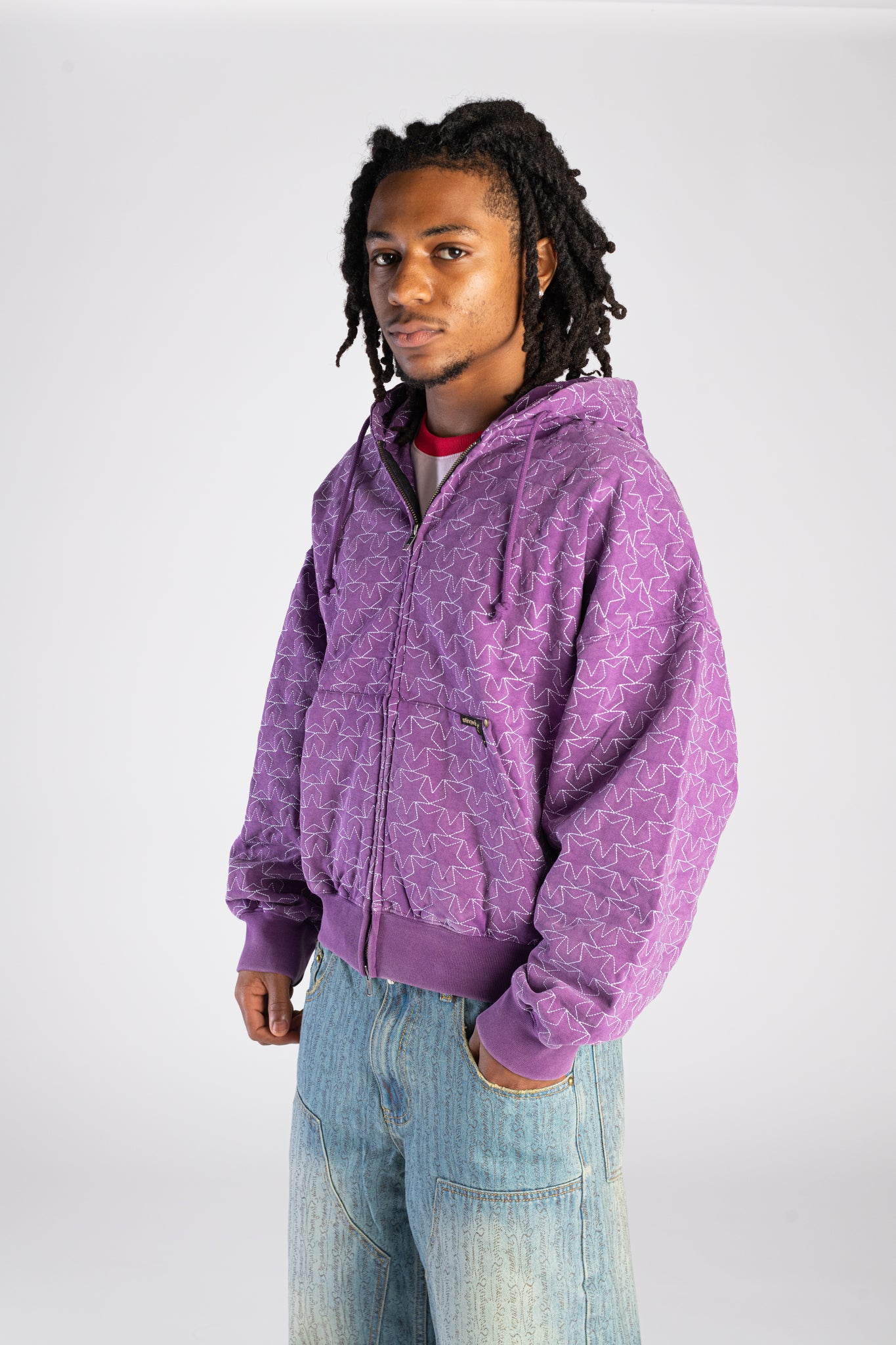 All Star Zip Up Hoodie Acid Purple
