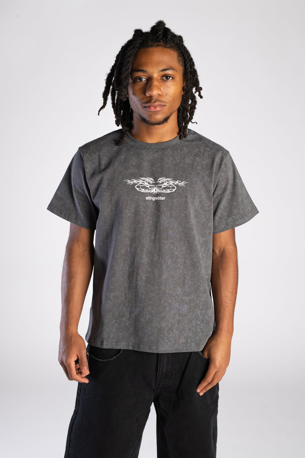 Moses Flame T-Shirt Acid Black