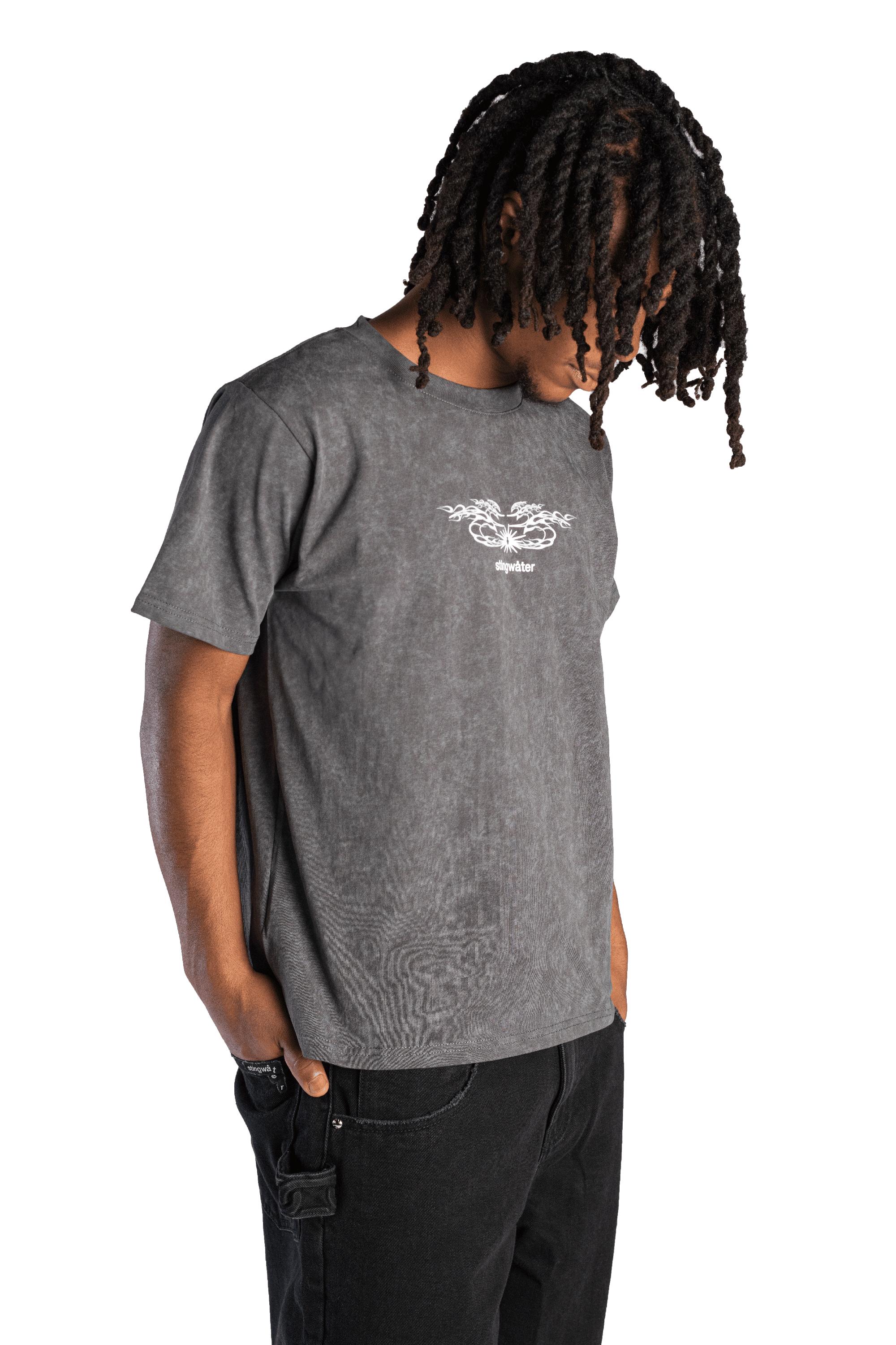 Moses Flame T-Shirt Acid Black