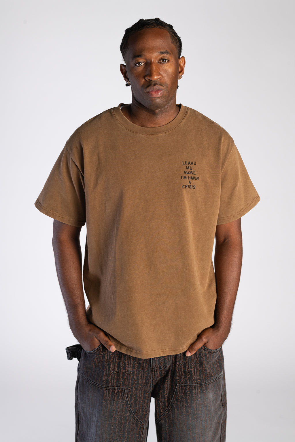 Mini Crisis T-Shirt Faded Brown