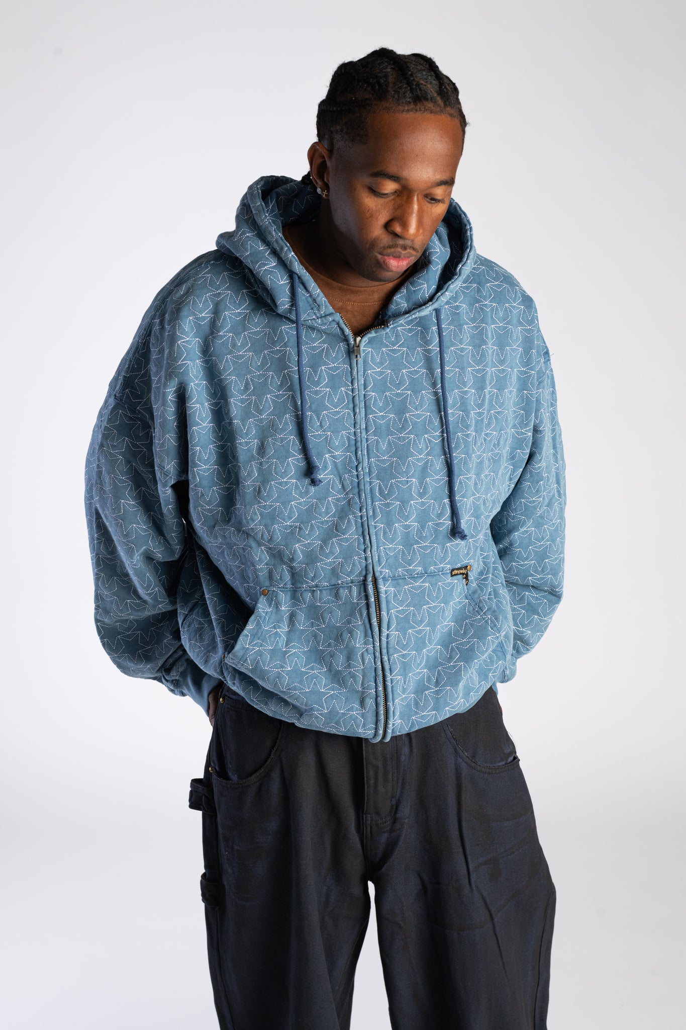 stingwater ジップアップパーカー　Sサイズ All Star Zip Up Hoodie Acid Navy – stingwater