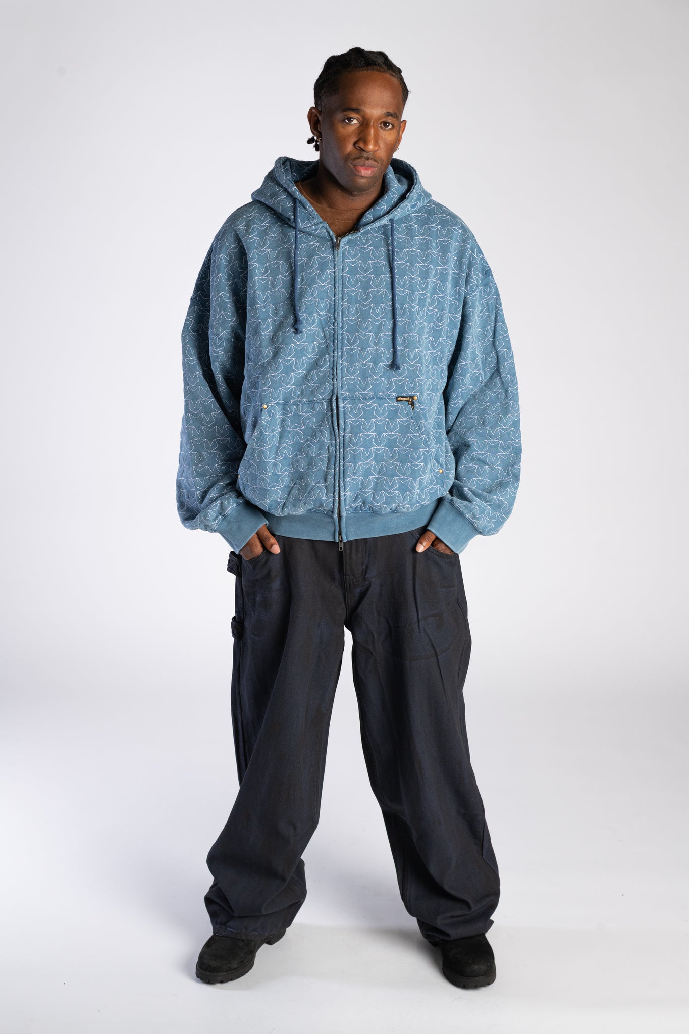 All Star Zip Up Hoodie Acid Navy – stingwater