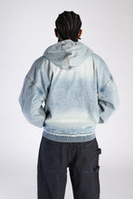 Load image into Gallery viewer, Kowboy Denim Zip Up Hoodie Vintage Blue
