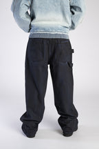 Big Groe Painted Canvas Jeans Off Black