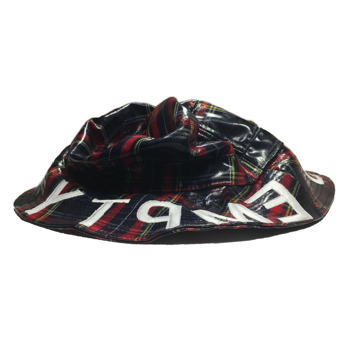 Empty your mind bucket hat dark plaid