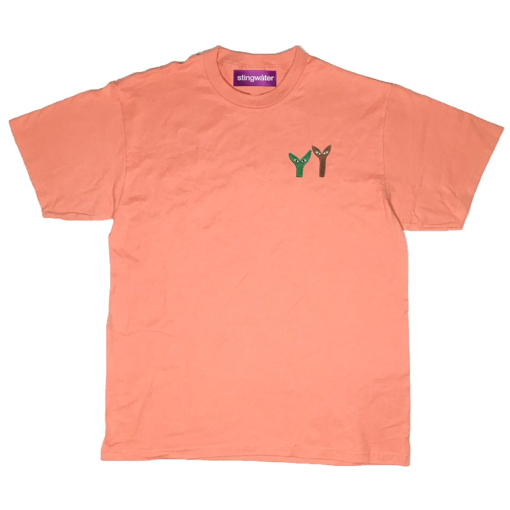 Aapi and Aya embroidered patch t-shirt terracotta