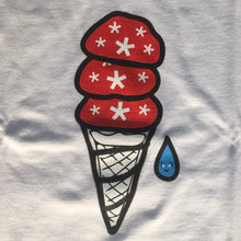 Load image into Gallery viewer, Mushrooms on a Cone T-Shirt White
