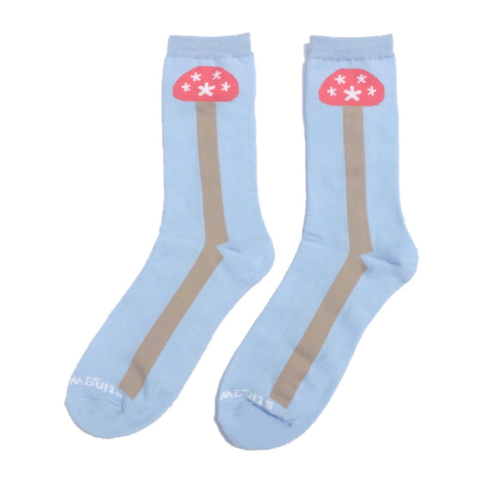 Mushroom Groeing Tall Socks Air Blue
