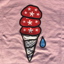 Load image into Gallery viewer, Mushrooms on a Cone T-Shirt Pink
