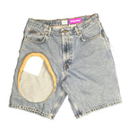 “An opening” Reworked Calvin Klein denim shorts