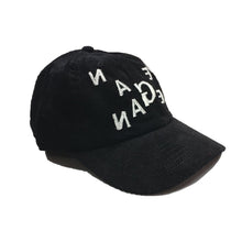 Load image into Gallery viewer, Aspiring vegan corduroy hat black
