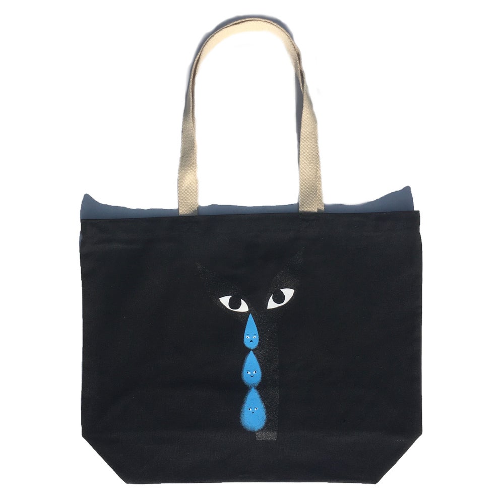 Aya Groeing Pain / Vapor Tears Canvas Tote Bag Black