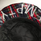 Empty your mind bucket hat dark plaid