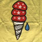 Mushrooms on a Cone T-Shirt Light Yellow