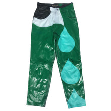 Load image into Gallery viewer, Groeing Pain leather trousers green (Proceeds go to a vaccine for Covid19)
