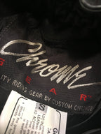 Wet wet leather pants black