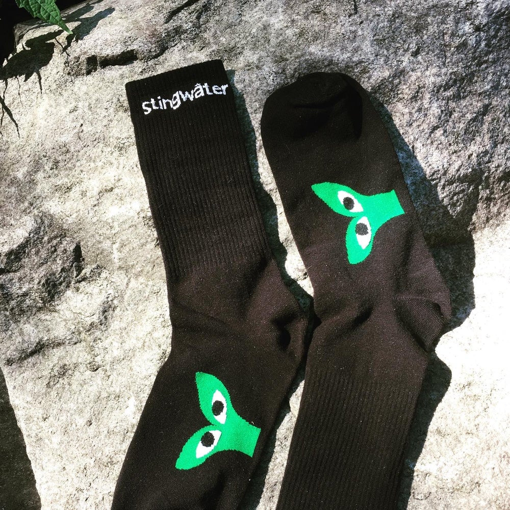 Peeking Aapi Socks Black