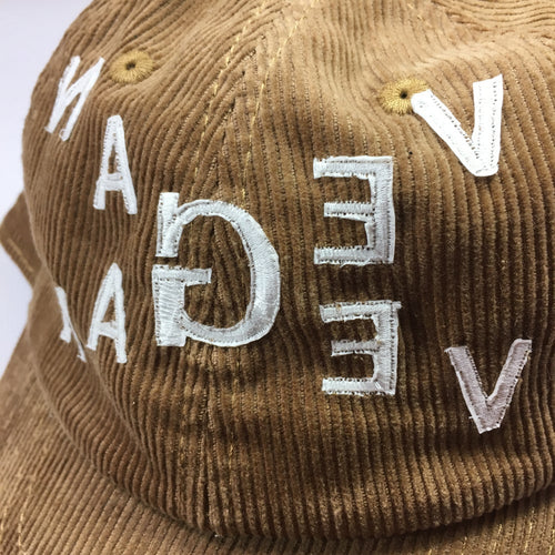 Aspiring vegan corduroy hat brown