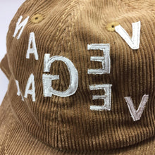 Load image into Gallery viewer, Aspiring vegan corduroy hat brown
