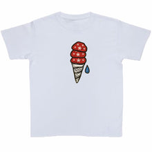 Load image into Gallery viewer, Mushrooms on a Cone T-Shirt White
