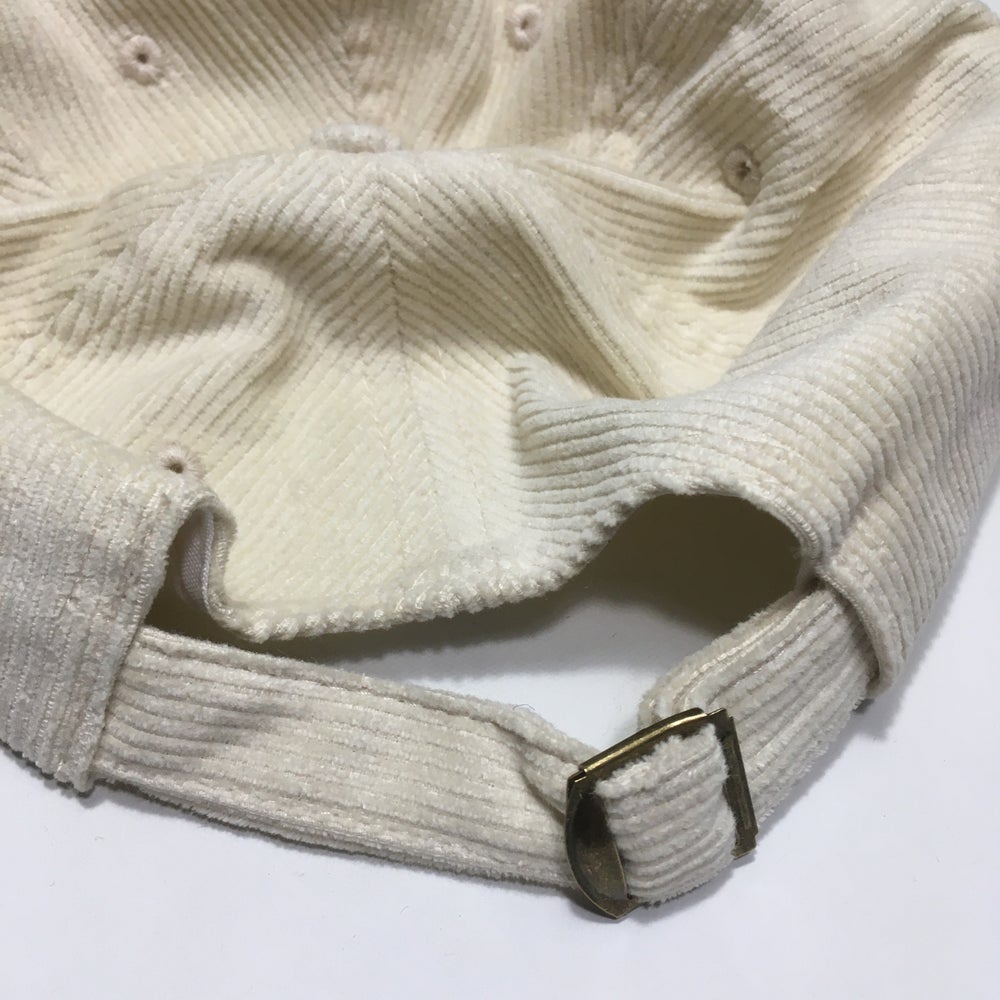 Wilted Logo Corduroy Hat Oatmilk White