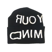 Load image into Gallery viewer, Empty Your Mind Reverse Embroidery Beanie Black
