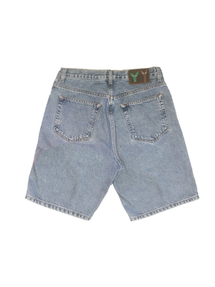 “An opening” Reworked Calvin Klein denim shorts