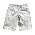 Black Aya white leather shorts