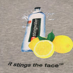 Lemon sting hoodie heather grey